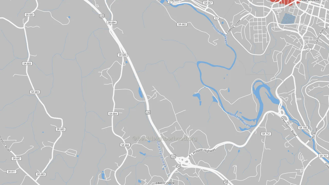 Transit Grade map of Koehler, VA