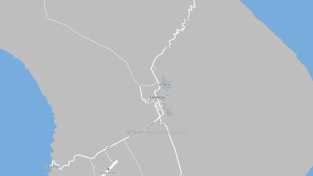 Transit Grade map of Koele, HI