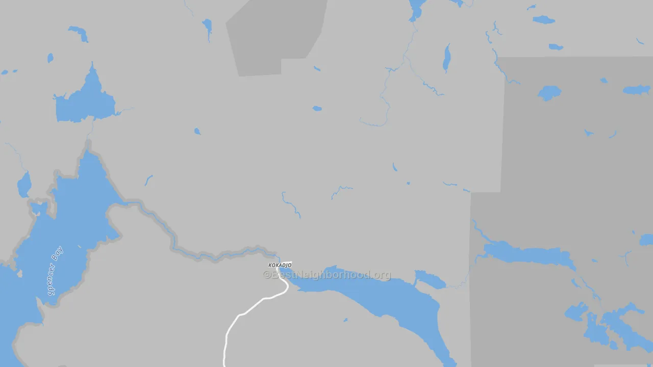 Transit Grade map of Kokadjo, ME