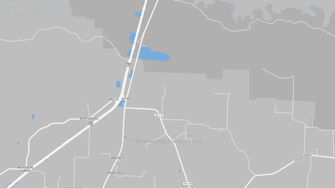 Transit Grade map of Koko, TN