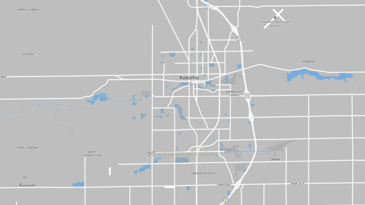 Transit Grade map of Kokomo, IN