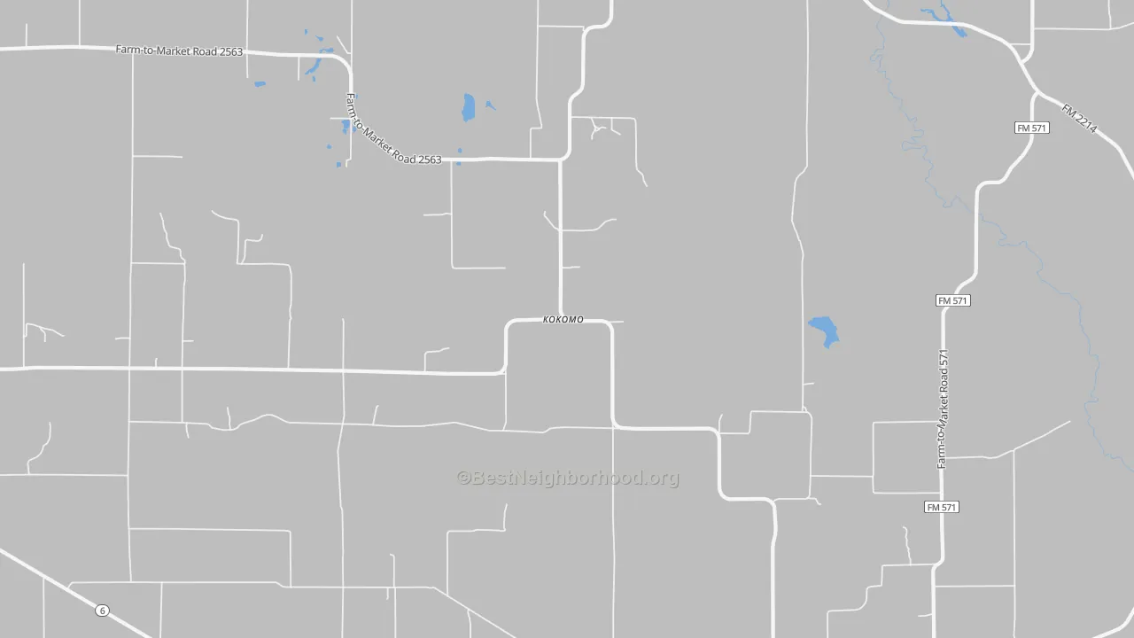 Transit Grade map of Kokomo, TX