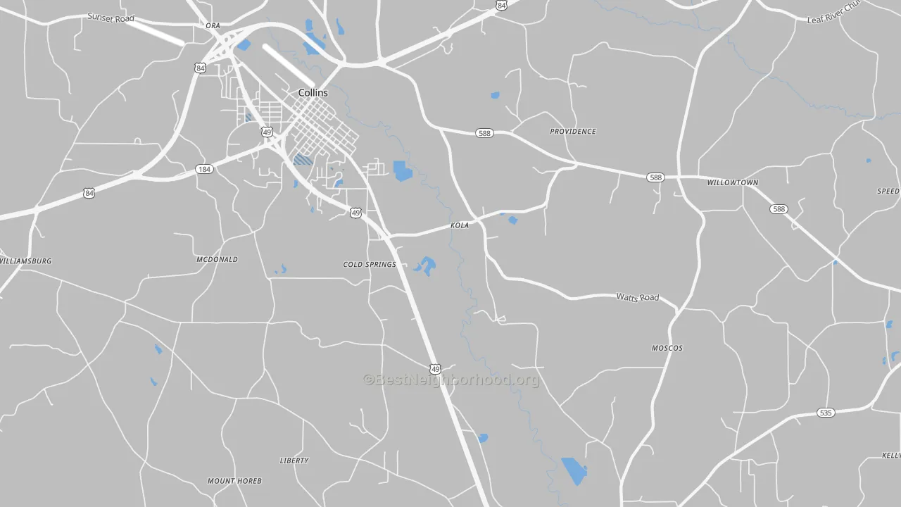 Transit Grade map of Kola, MS