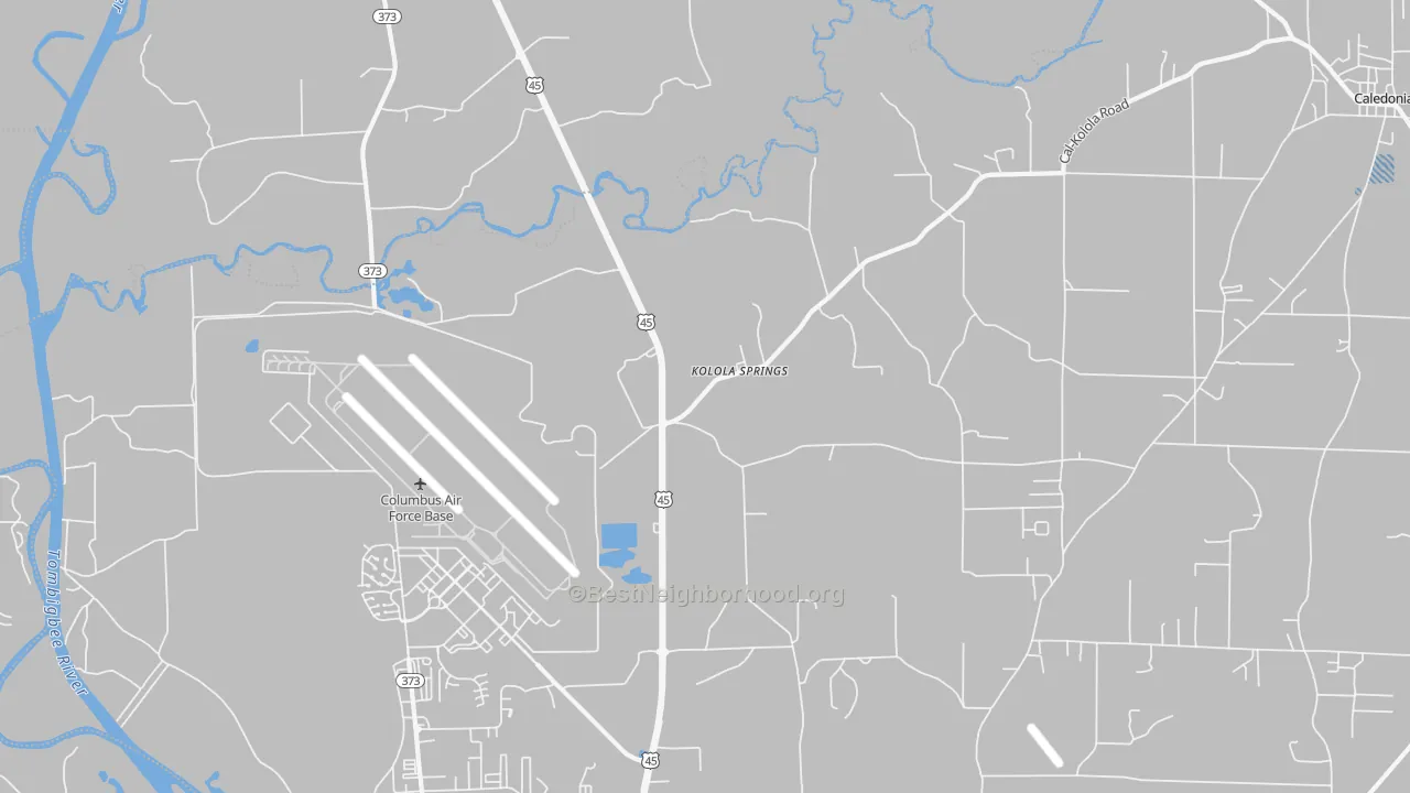 Transit Grade map of Kolola Springs, MS