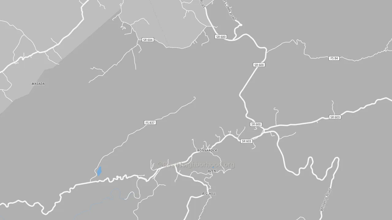 Transit Grade map of Konnarock, VA