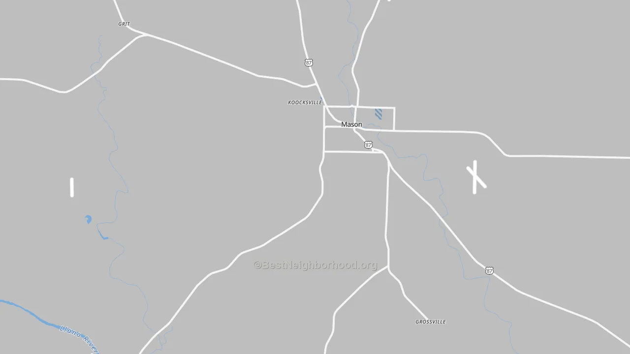 Transit Grade map of Koockville, TX