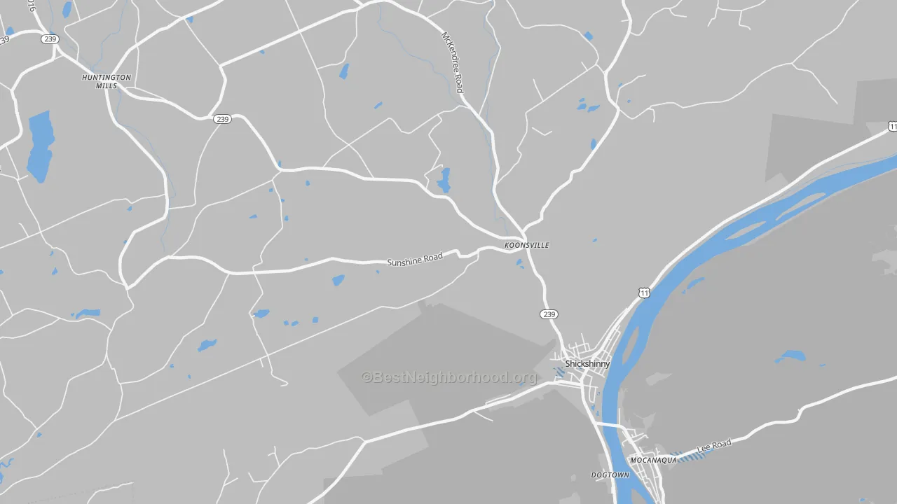 Transit Grade map of Koonsville, PA