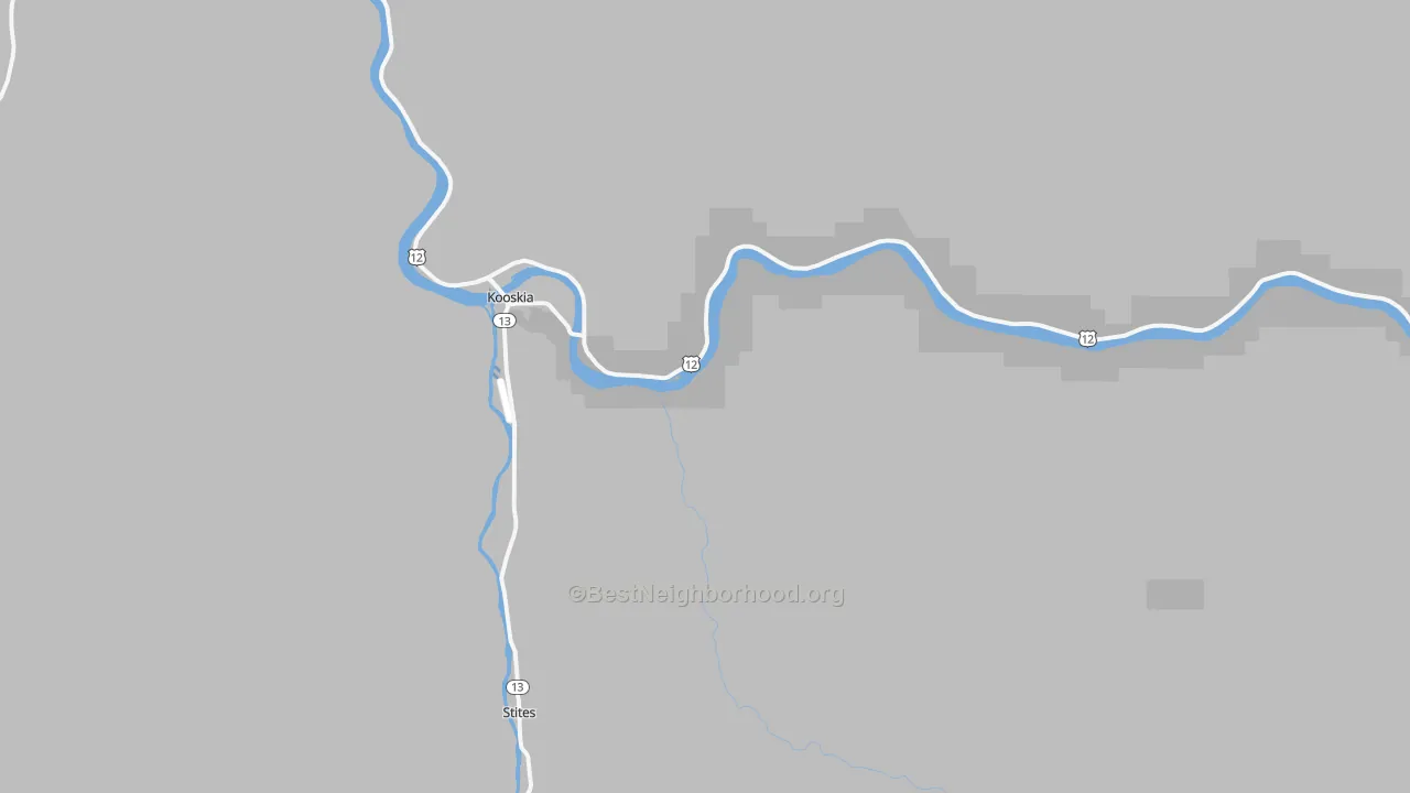 Transit Grade map of Kooskia, ID