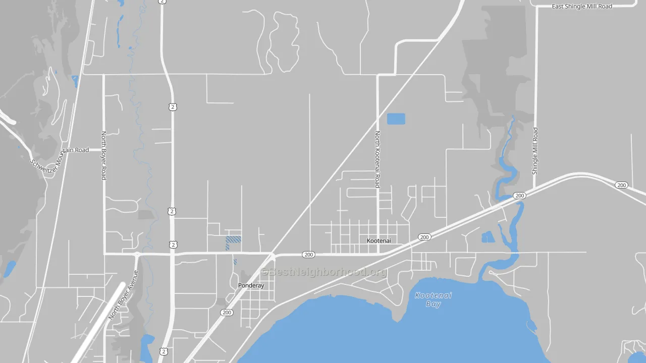 Transit Grade map of Kootenai, ID