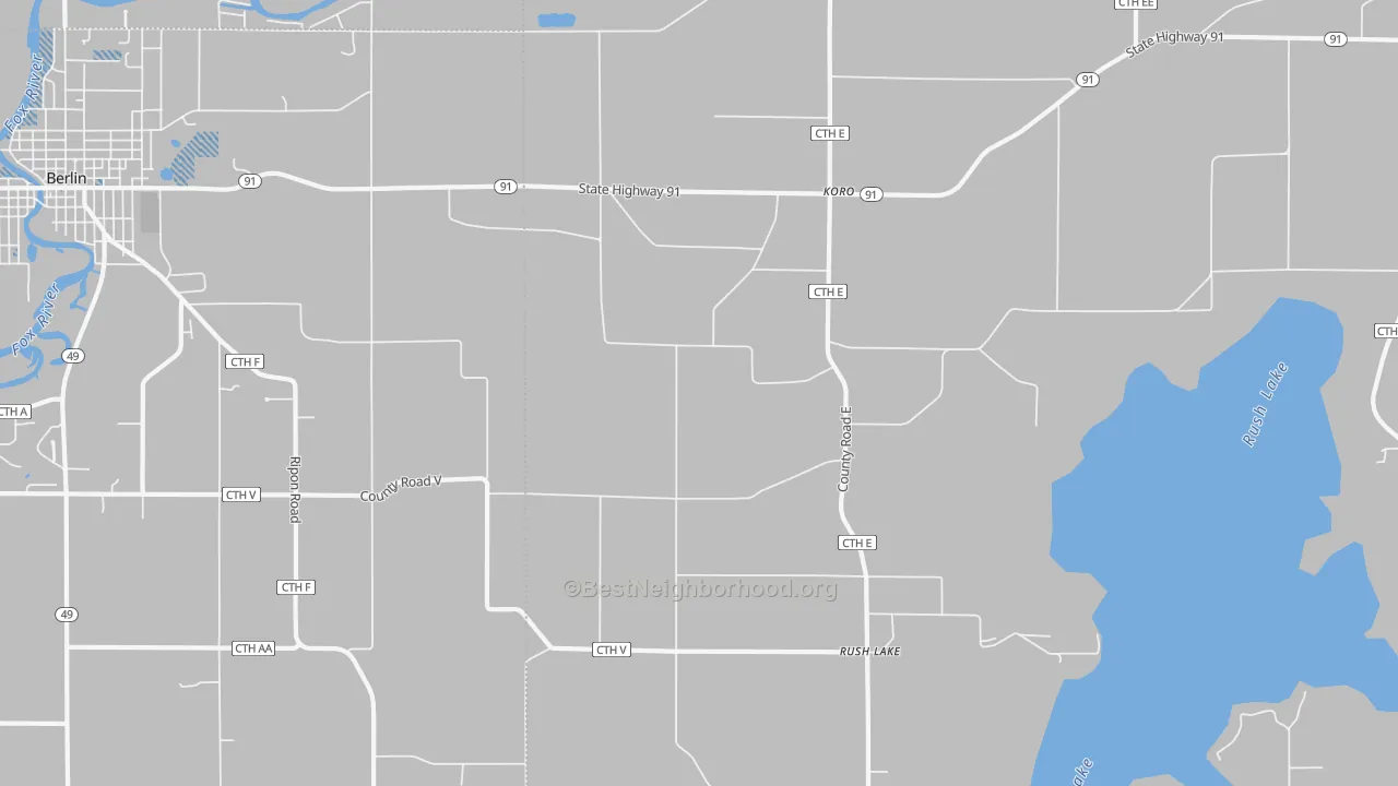 Transit Grade map of Koro, WI