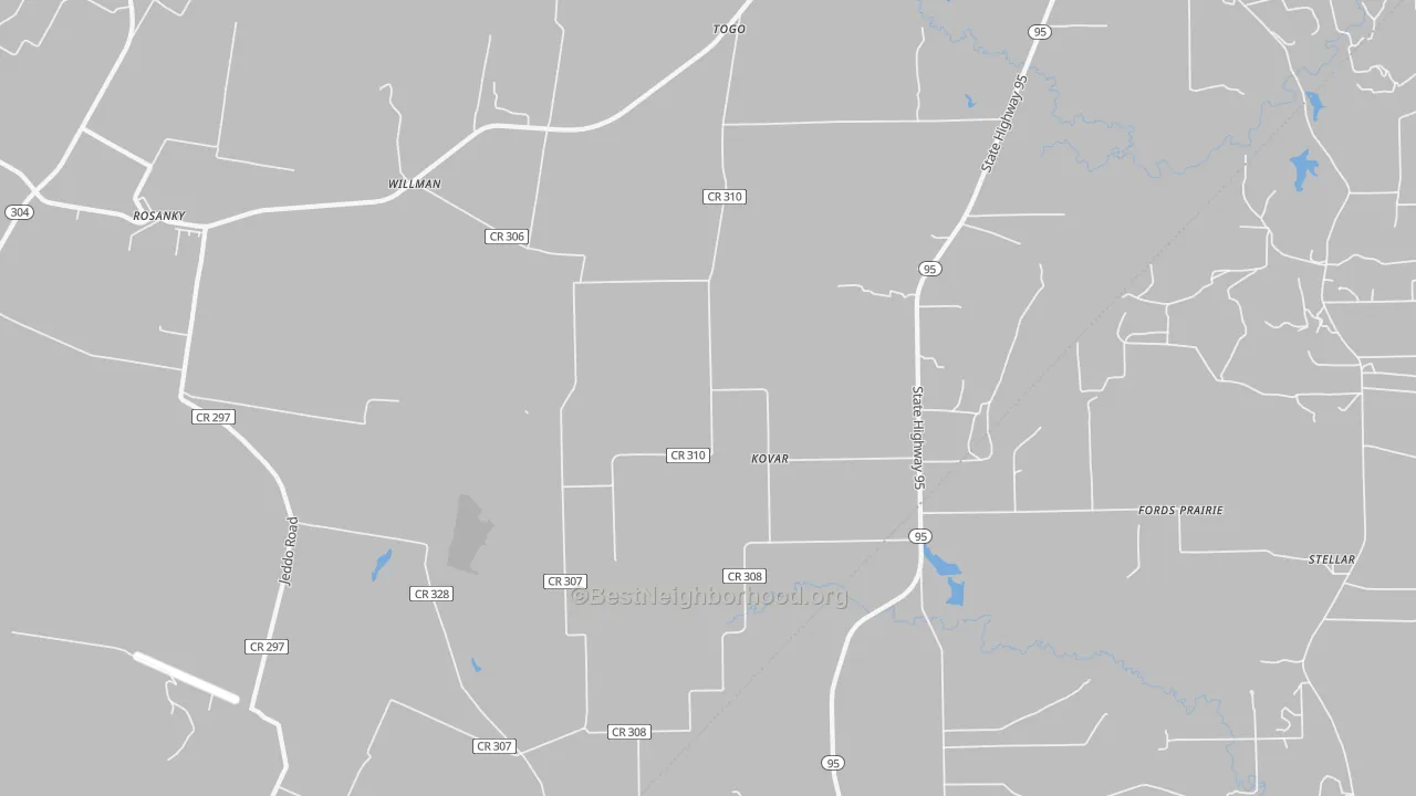 Transit Grade map of Kovar, TX