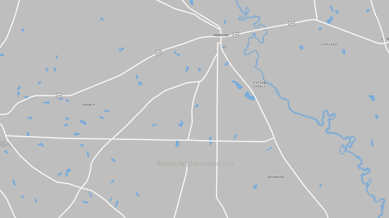 Transit Grade map of Kramer, GA