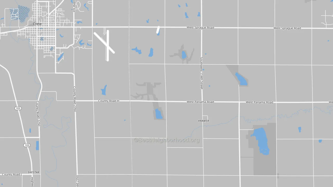 Transit Grade map of Kramer, NE