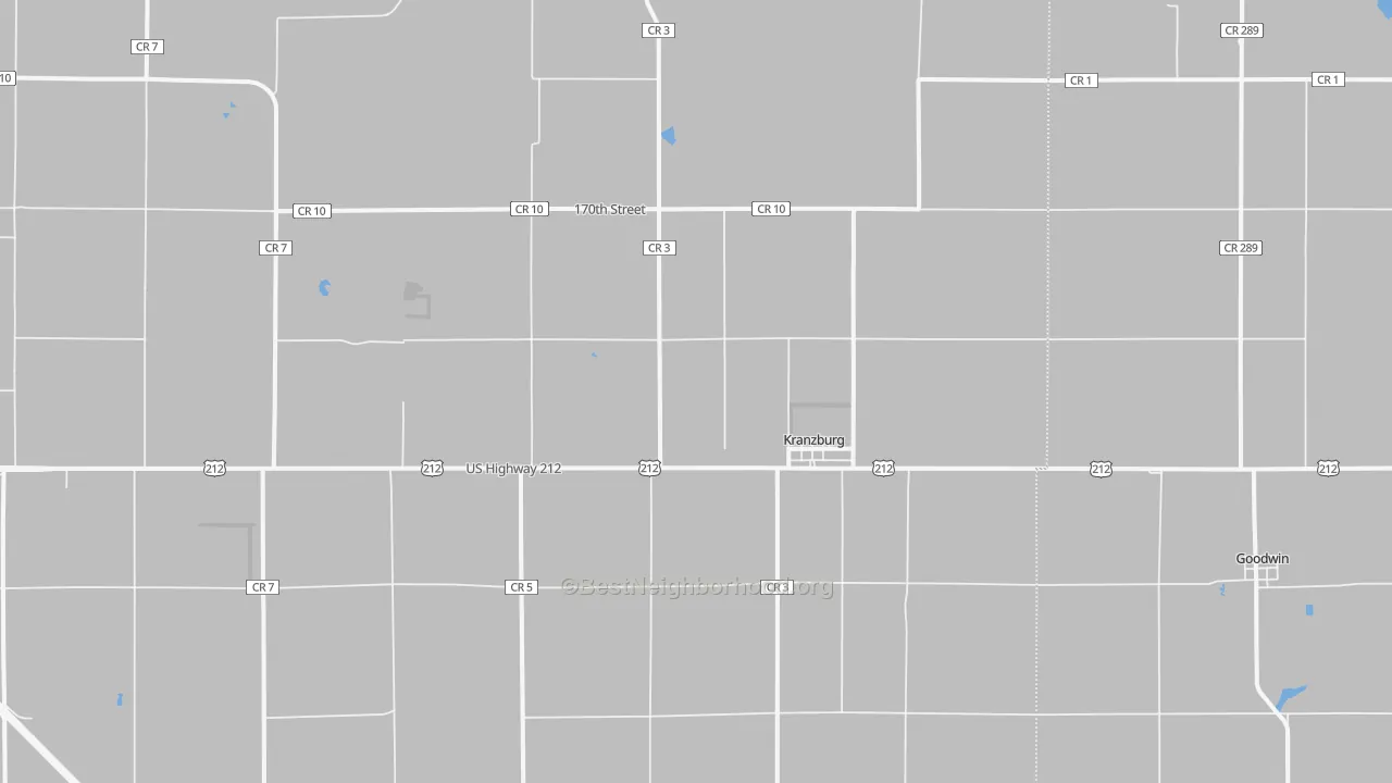 Transit Grade map of Kranzburg, SD