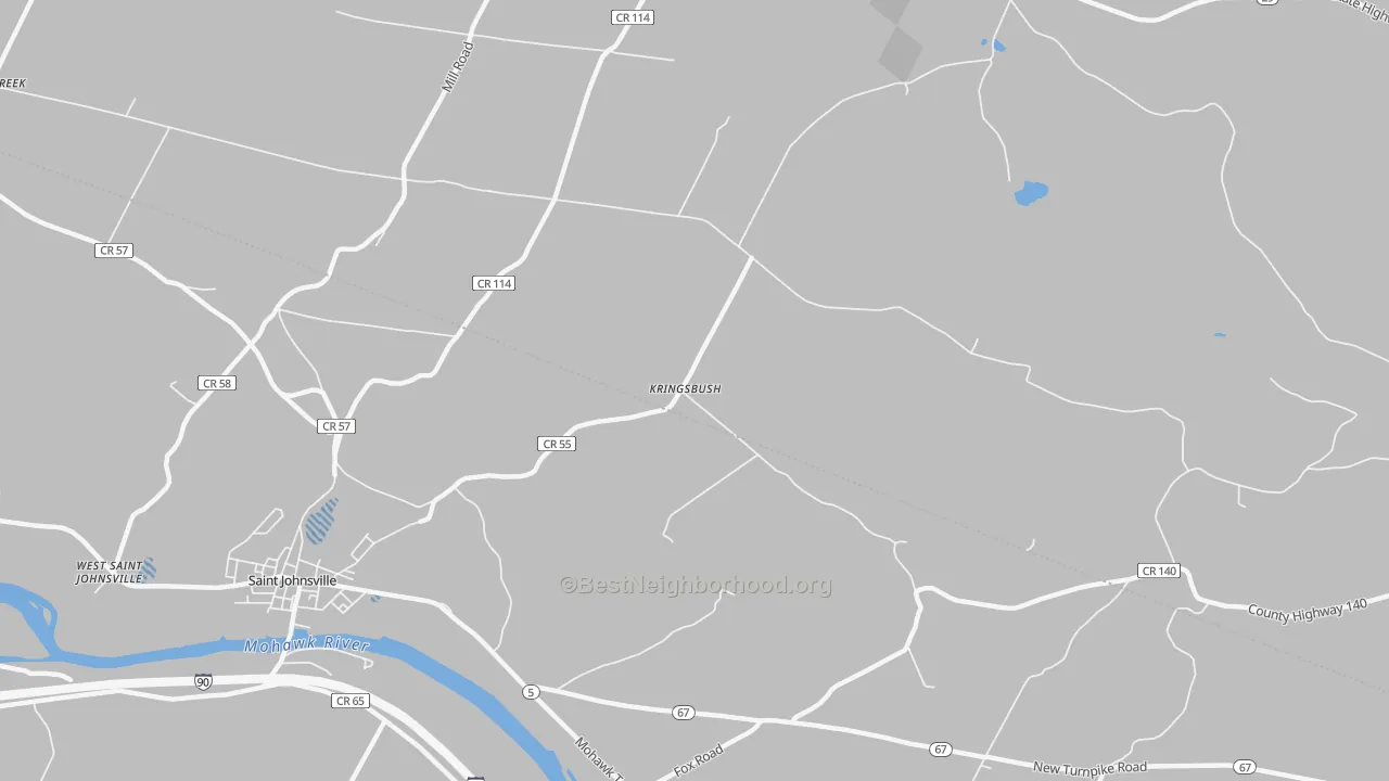 Transit Grade map of Kringsbush, NY