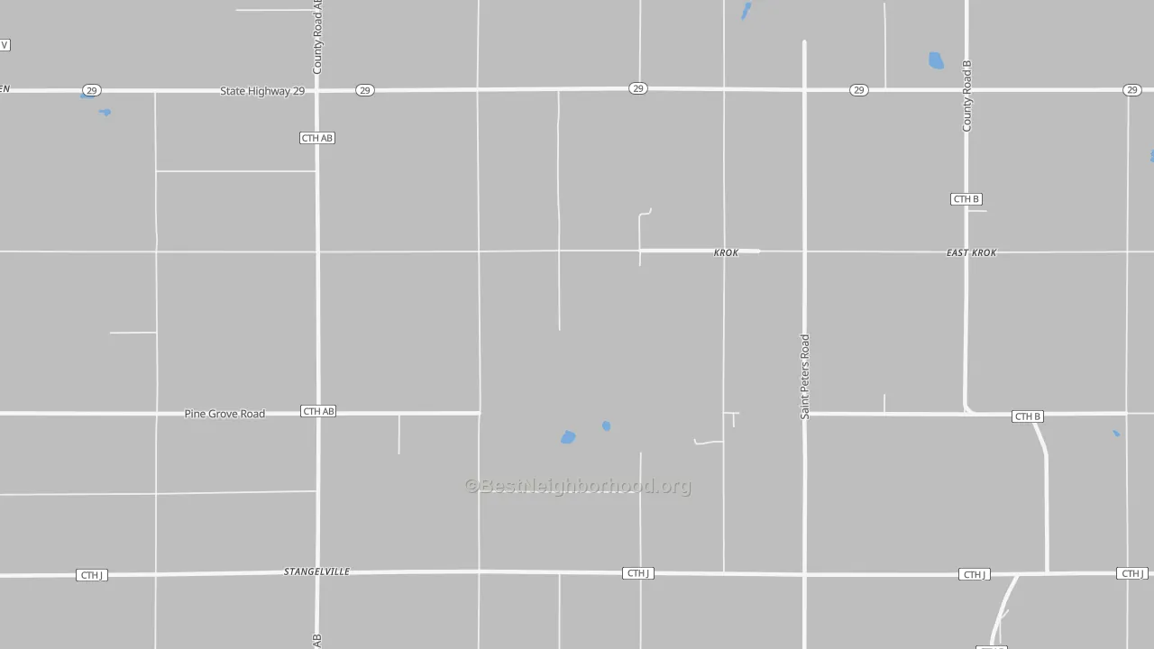 Transit Grade map of Krok, WI