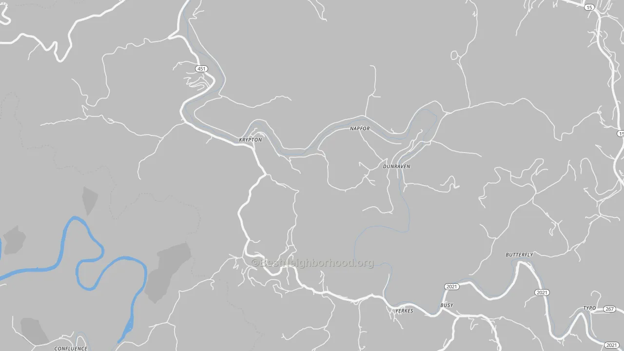 Transit Grade map of Krypton, KY
