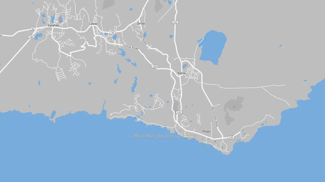 Transit Grade map of Kukuiula, HI
