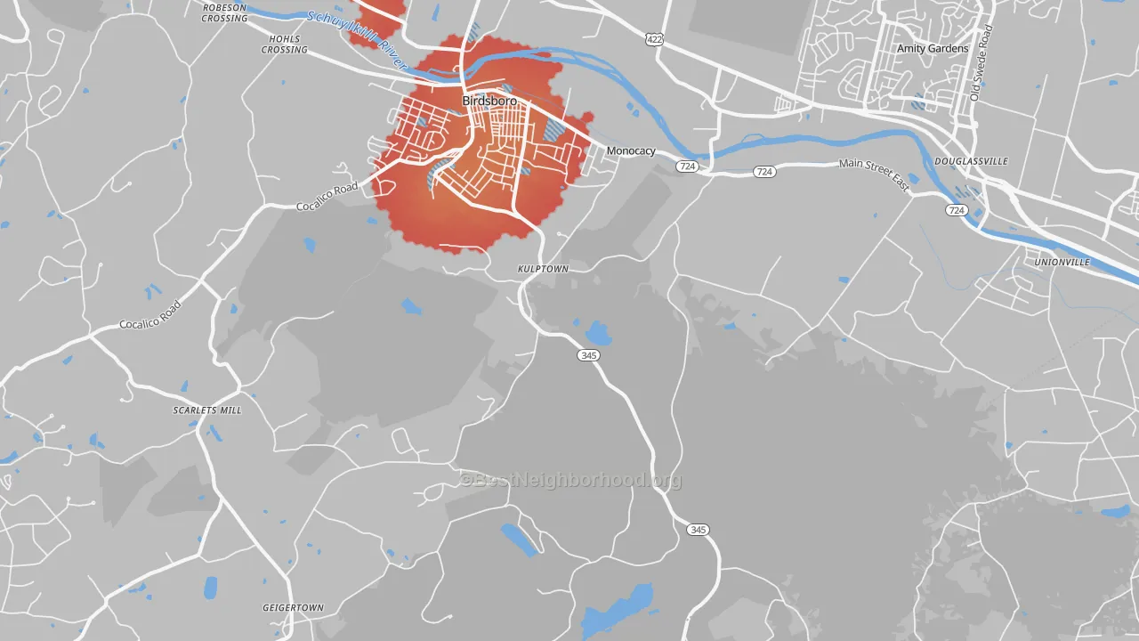 Transit Grade map of Kulptown, PA