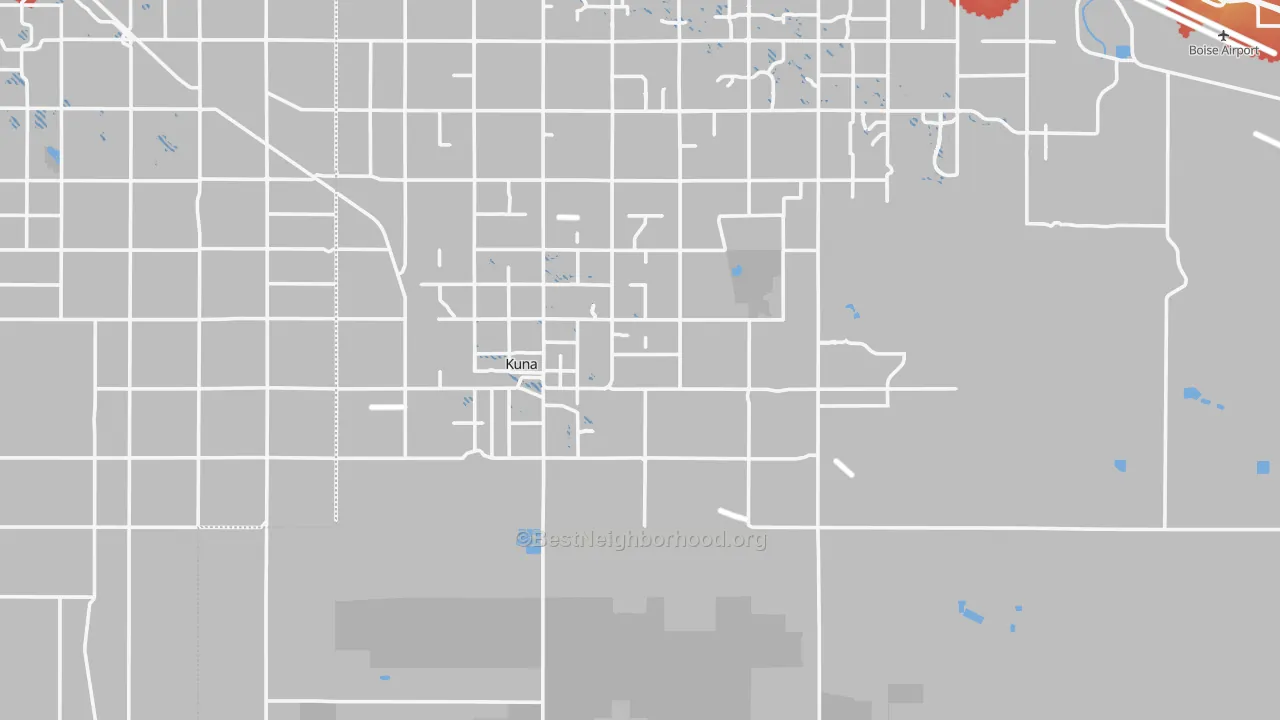 Transit Grade map of Kuna, ID