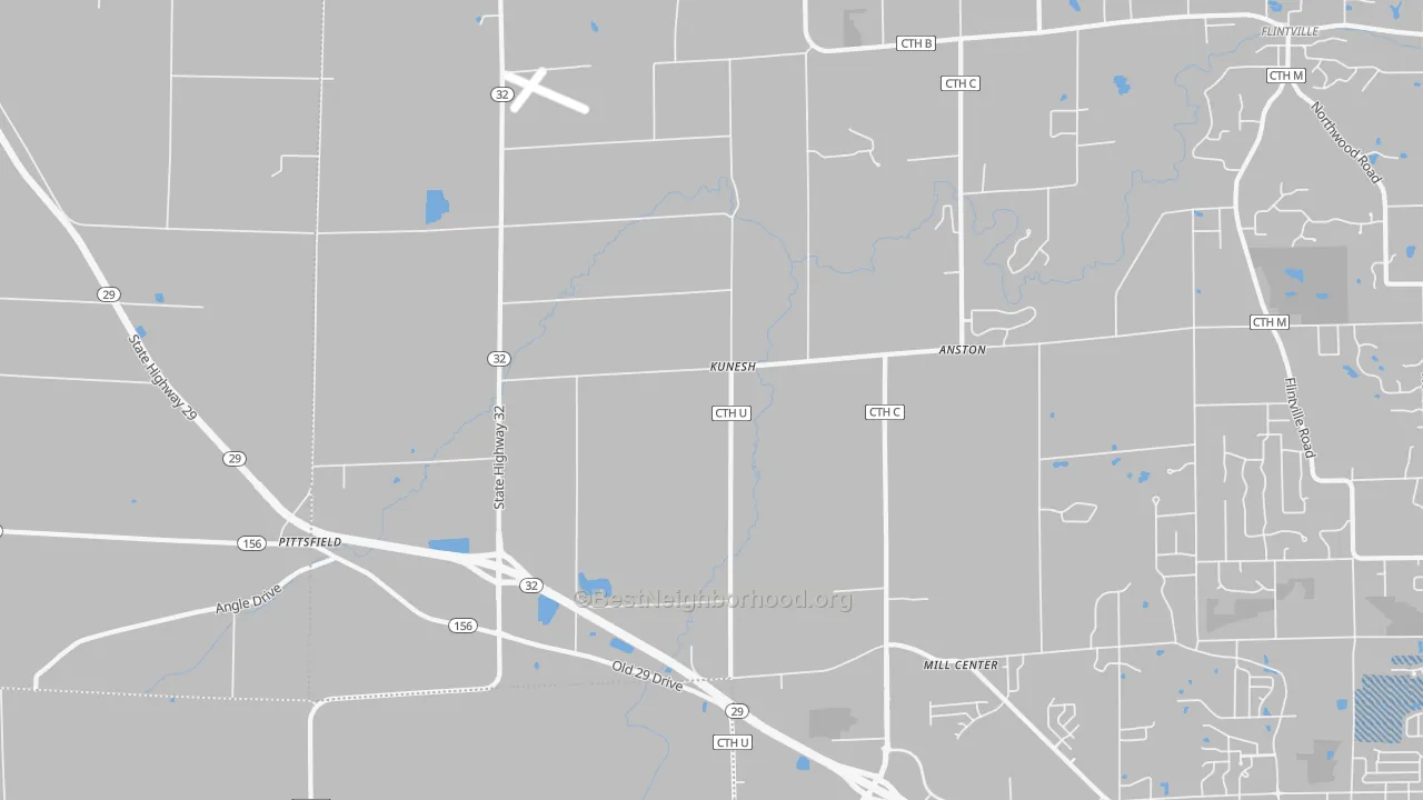 Transit Grade map of Kunesh, WI