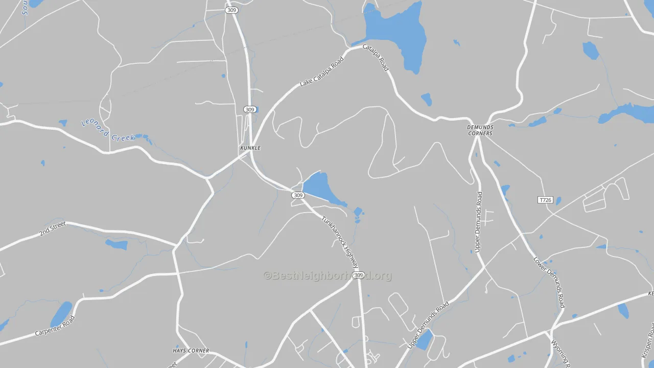 Transit Grade map of Kunkle, PA