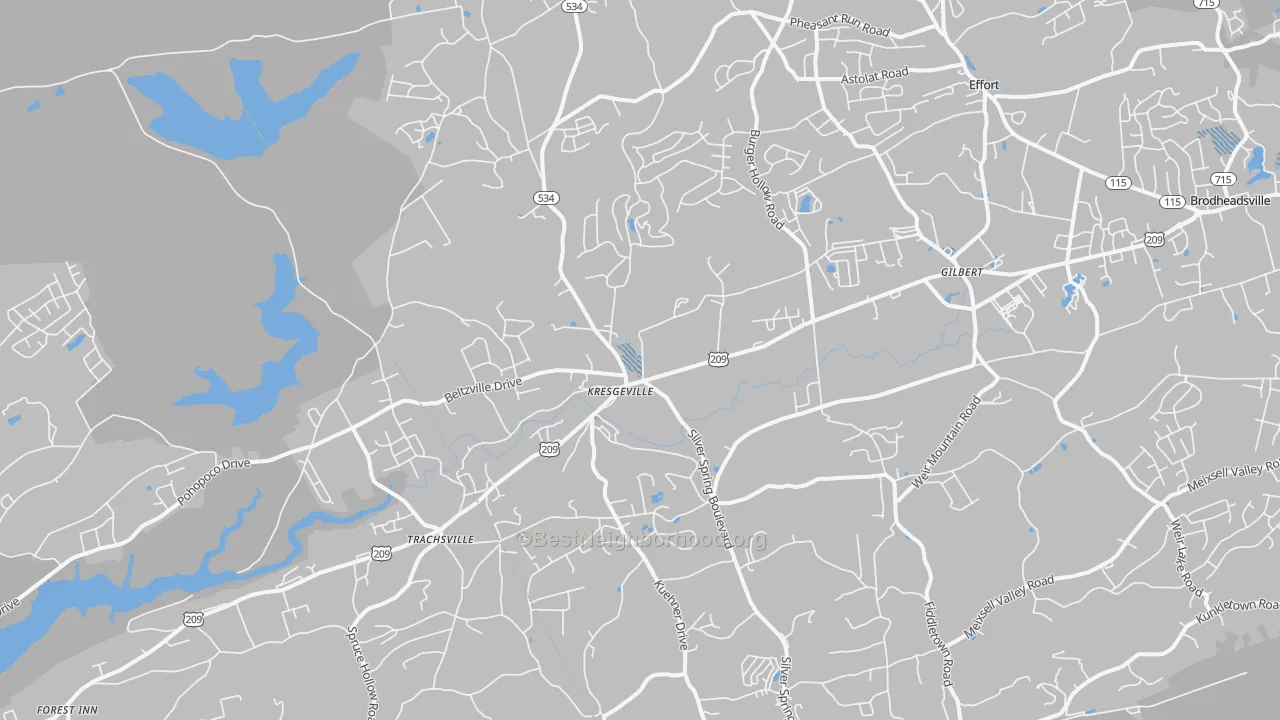 Transit Grade map of Kunkletown, PA