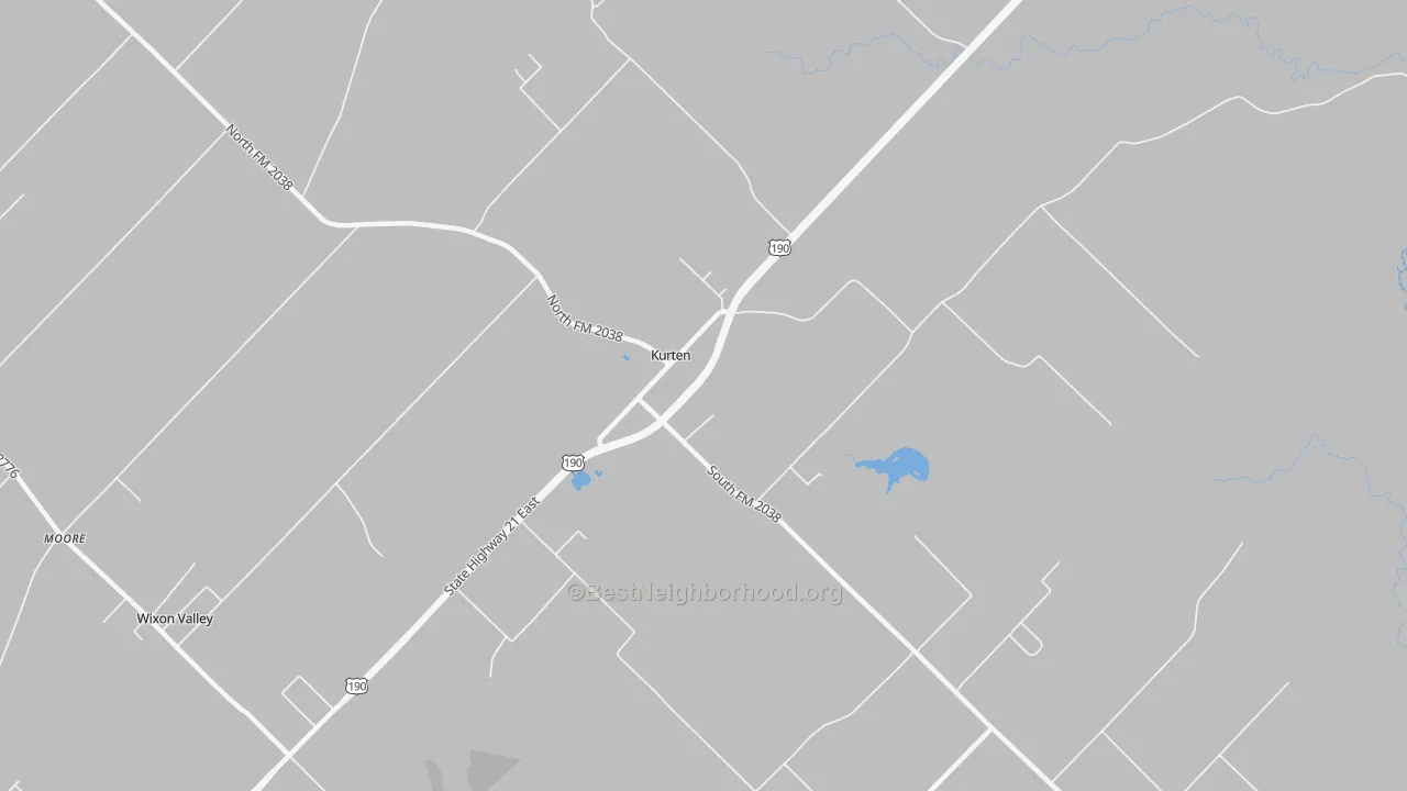 Transit Grade map of Kurten, TX