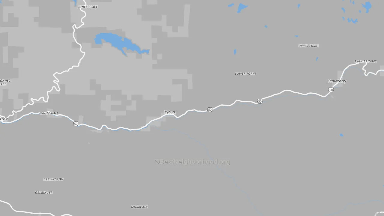 Transit Grade map of Kyburz, CA