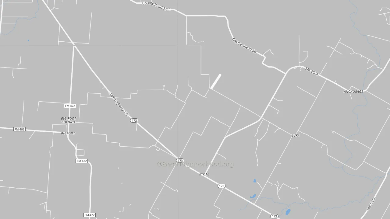 Transit Grade map of Kyote, TX
