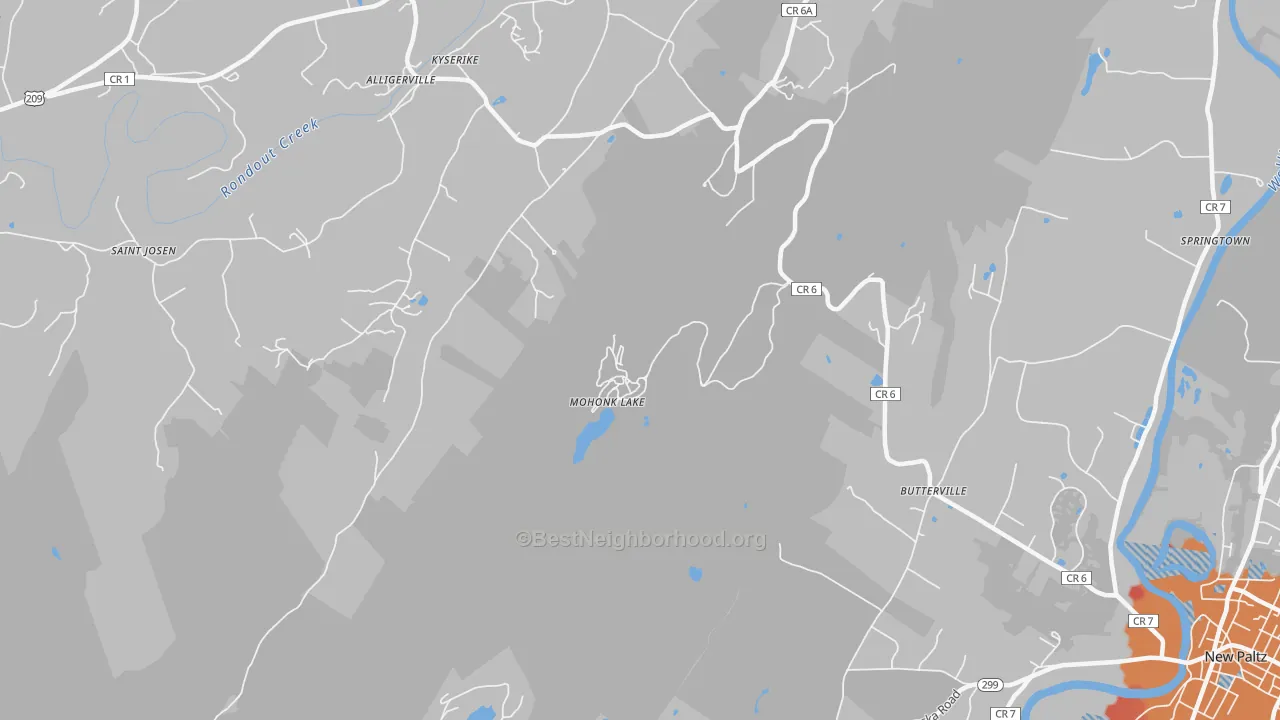 Transit Grade map of Kyserike, NY