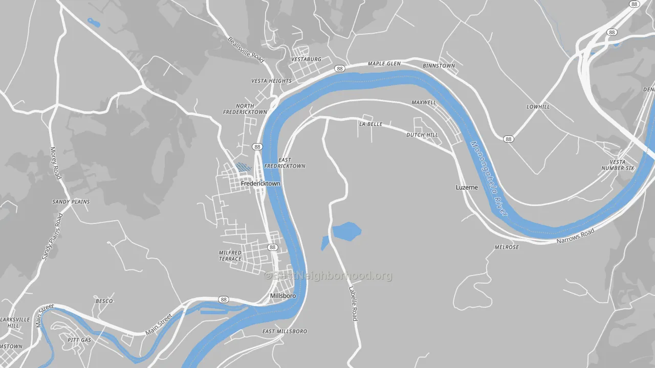 Transit Grade map of La Belle, PA