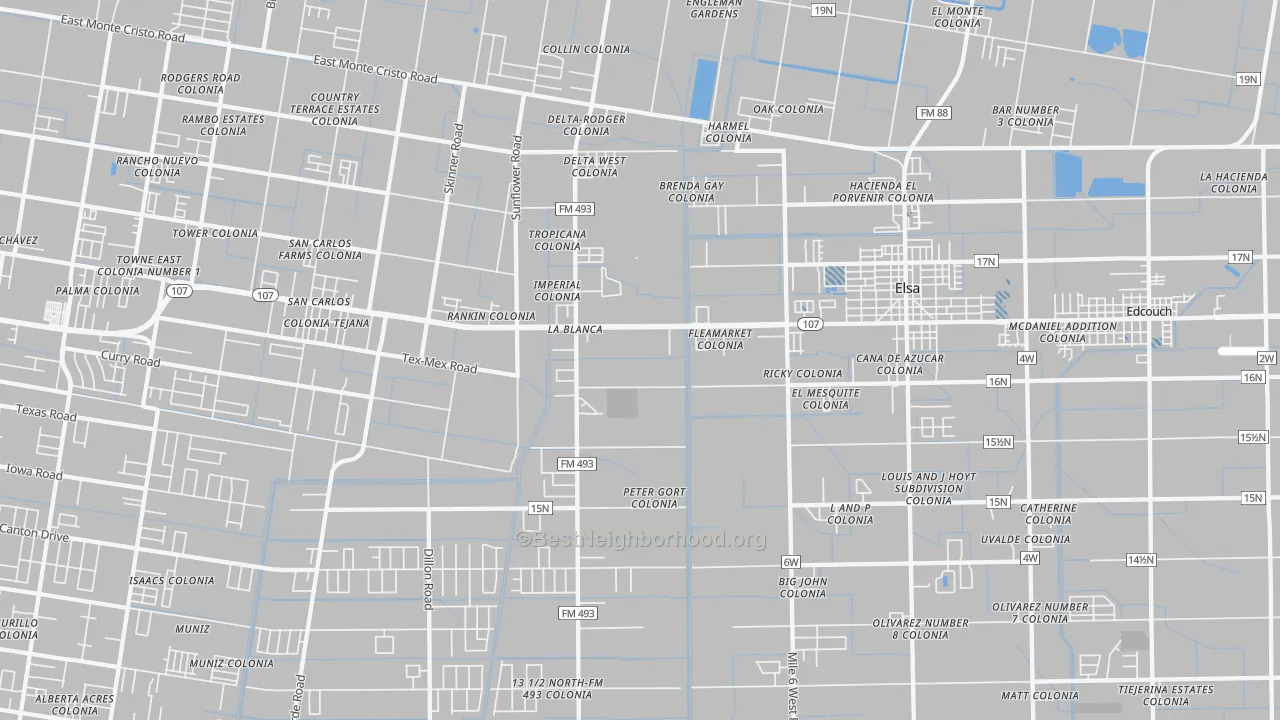 Transit Grade map of La Blanca, TX