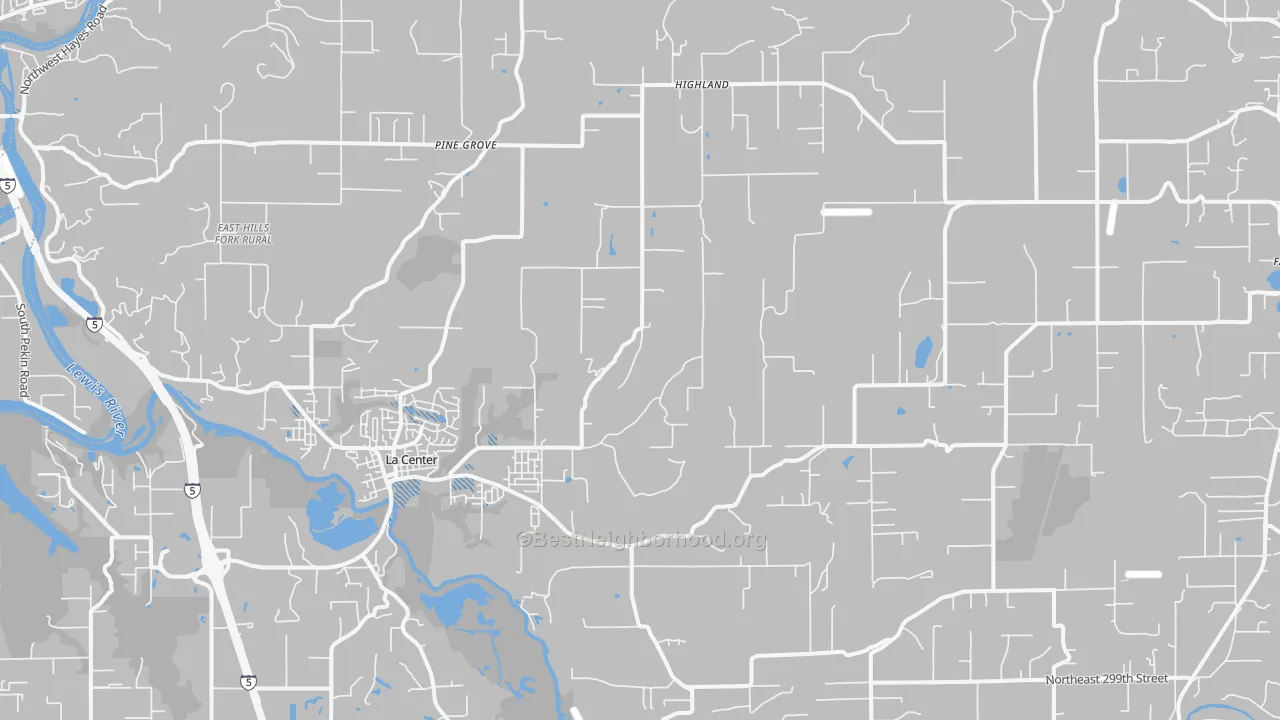 Transit Grade map of La Center, WA