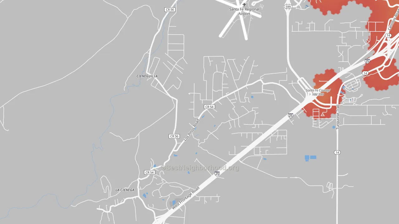 Transit Grade map of La Cienega, NM