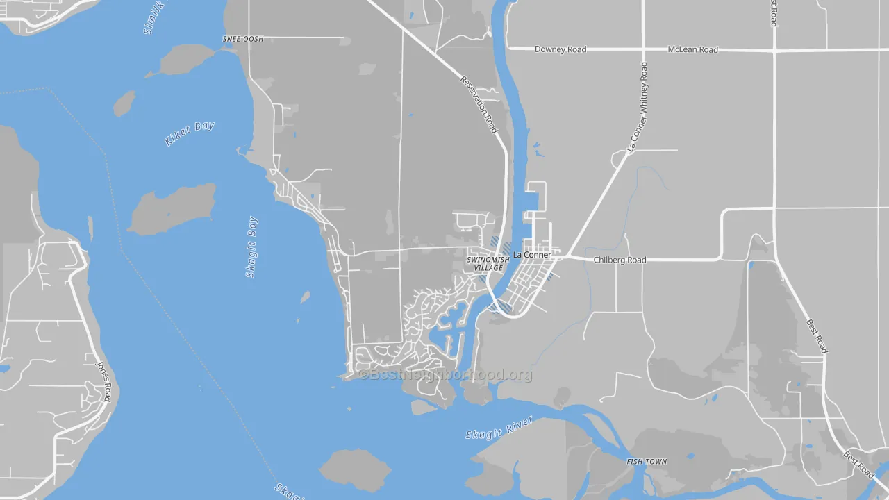 Transit Grade map of La Conner, WA