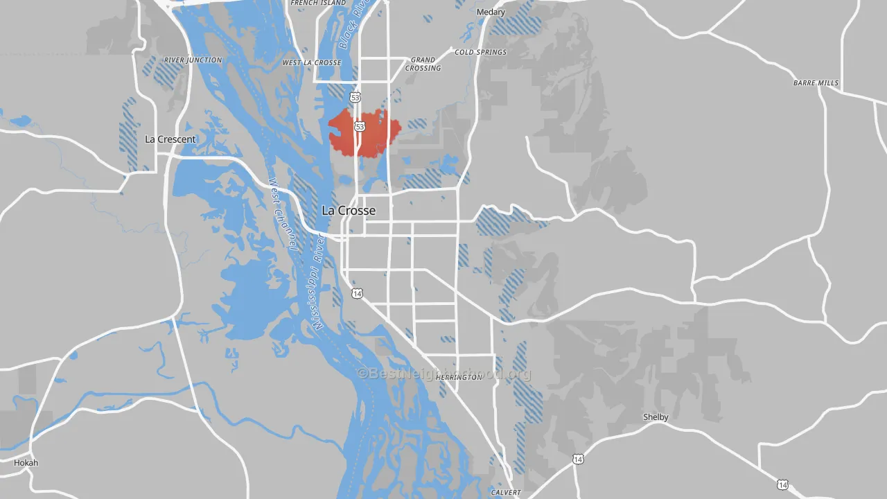 Transit Grade map of La Crosse, WI