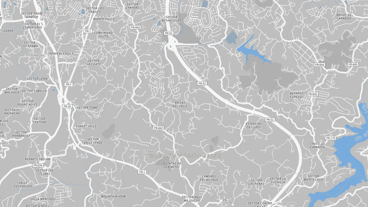 Transit Grade map of La Cumbre, PR