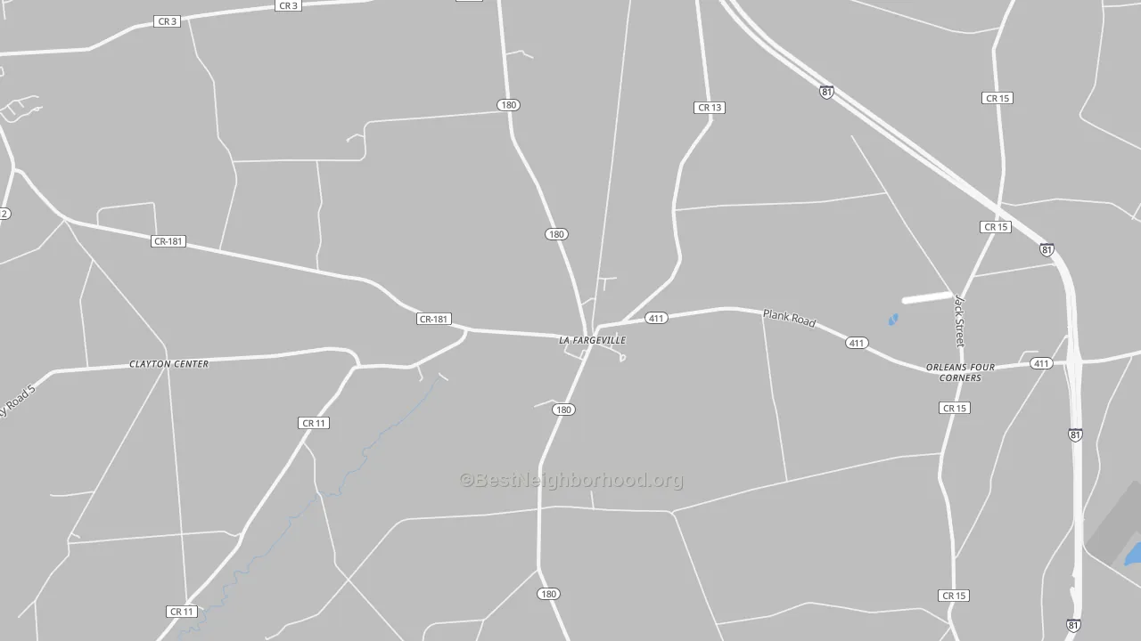 Transit Grade map of La Fargeville, NY