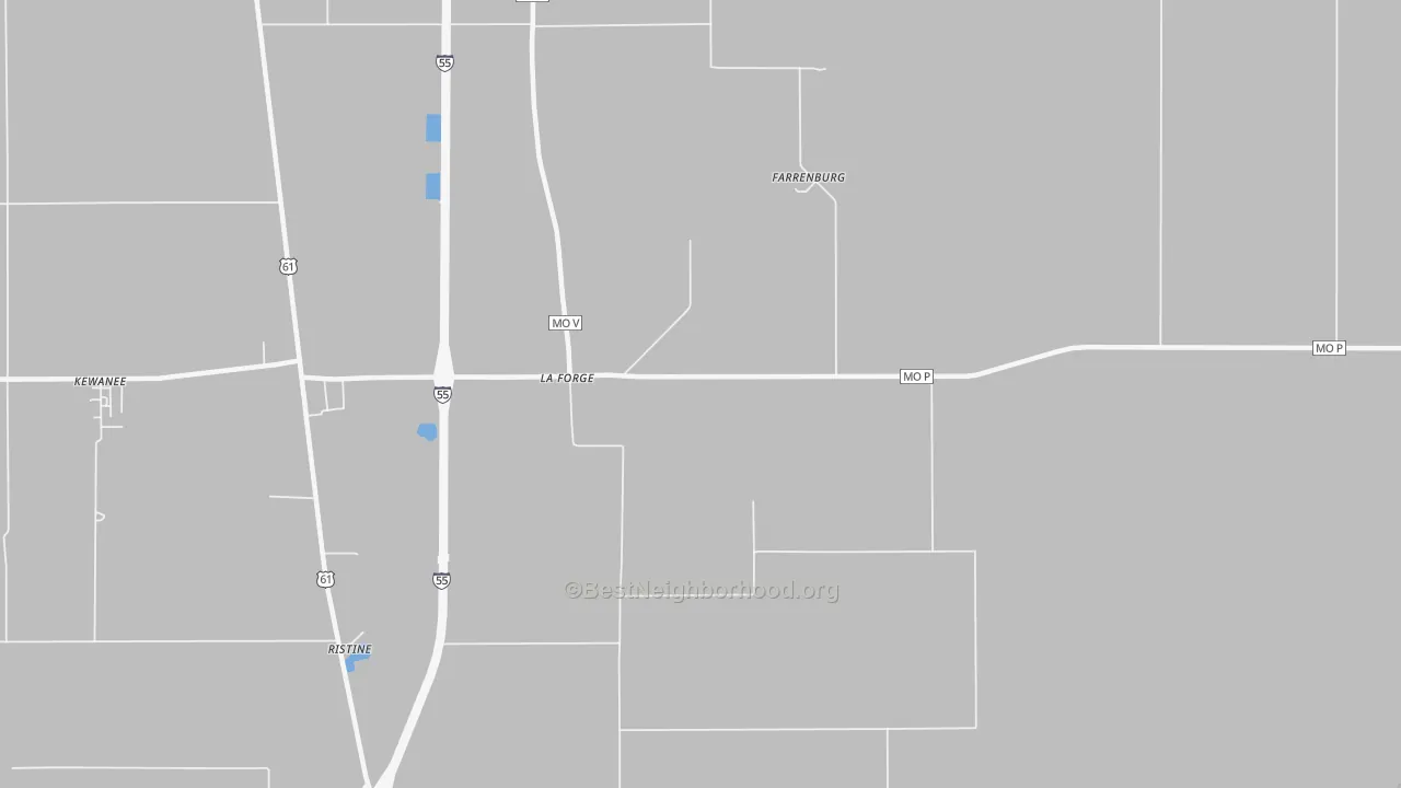 Transit Grade map of La Forge, MO