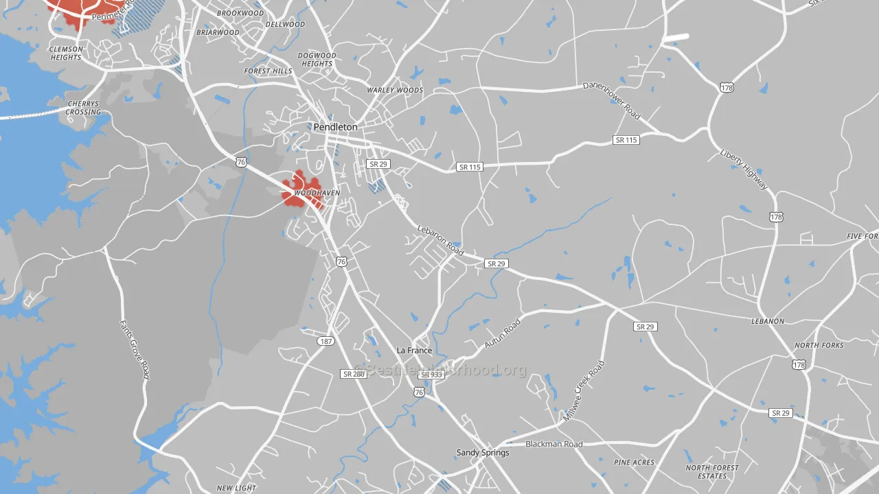 Transit Grade map of La France, SC