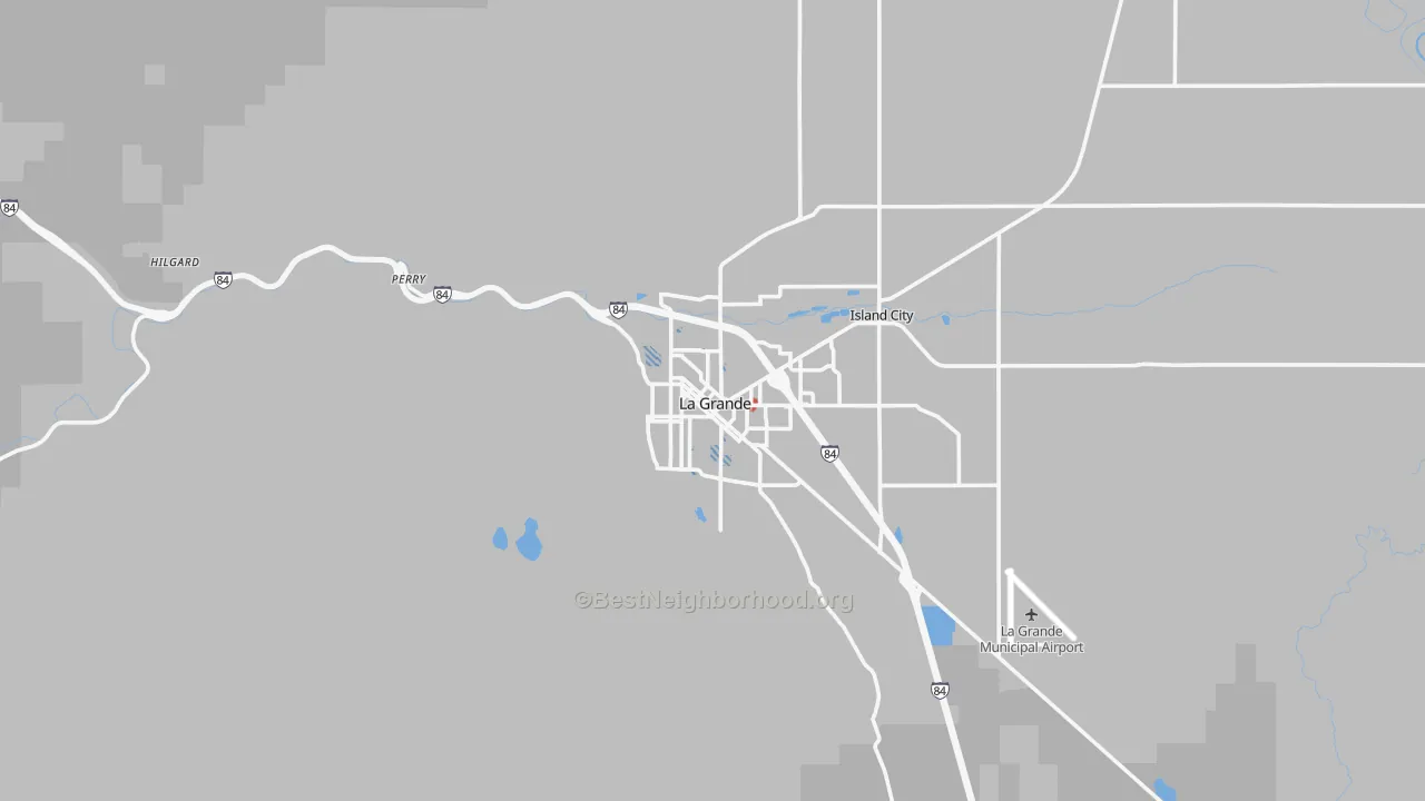 Transit Grade map of La Grande, OR