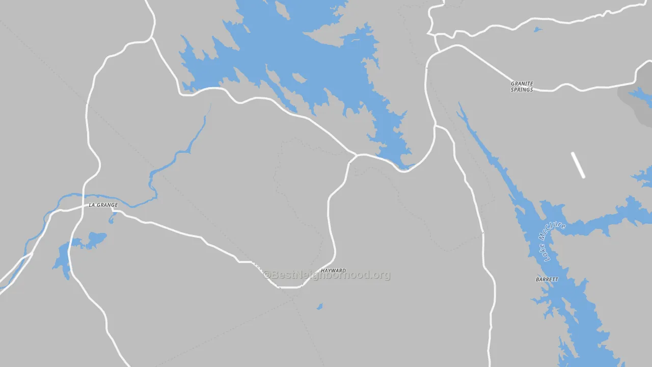 Transit Grade map of La Grange, CA