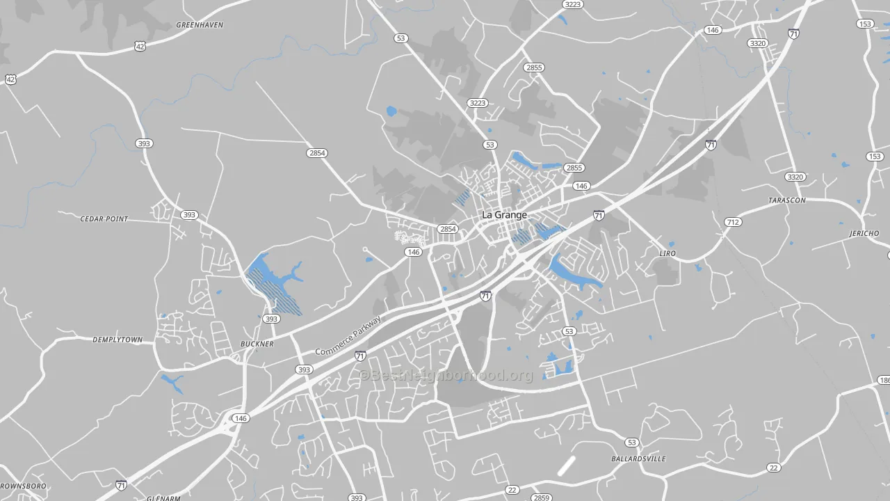 Transit Grade map of La Grange, KY