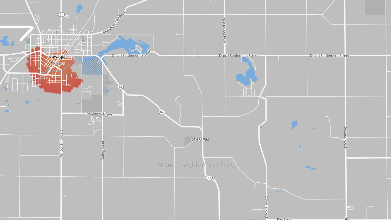 Transit Grade map of La Grange, MI