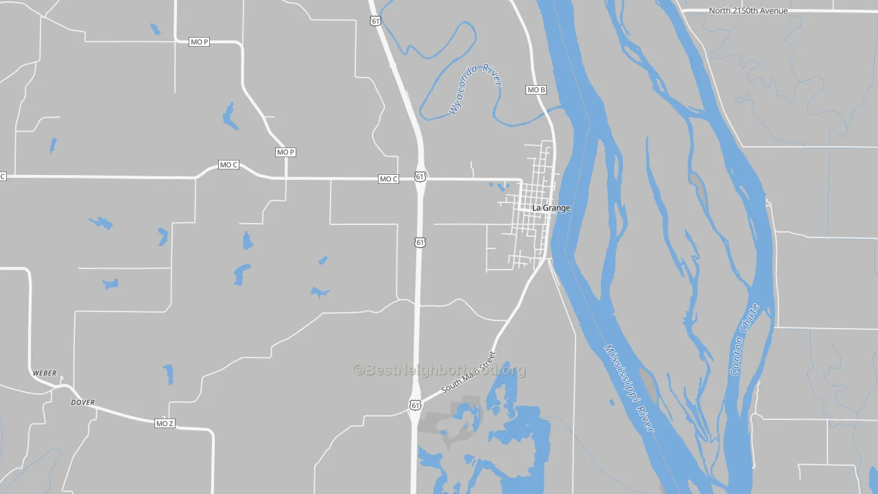 Transit Grade map of La Grange, MO