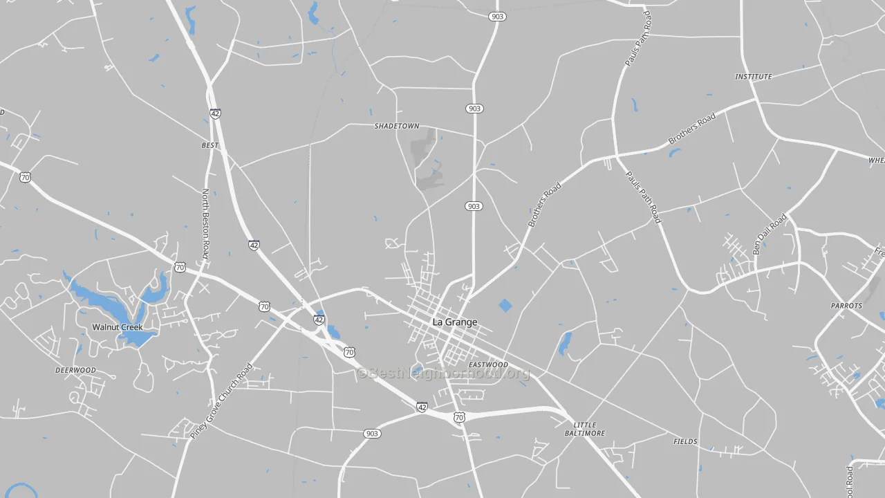 Transit Grade map of La Grange, NC
