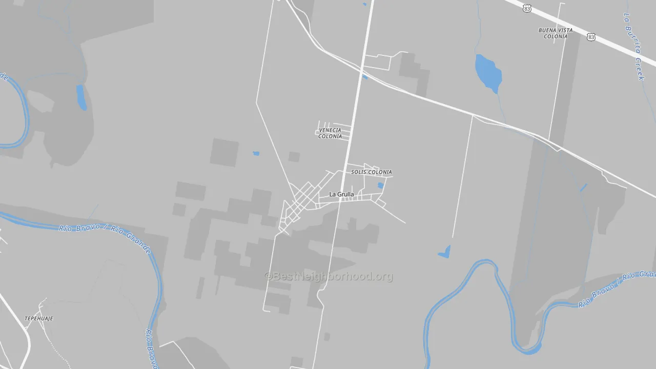 Transit Grade map of La Grulla, TX