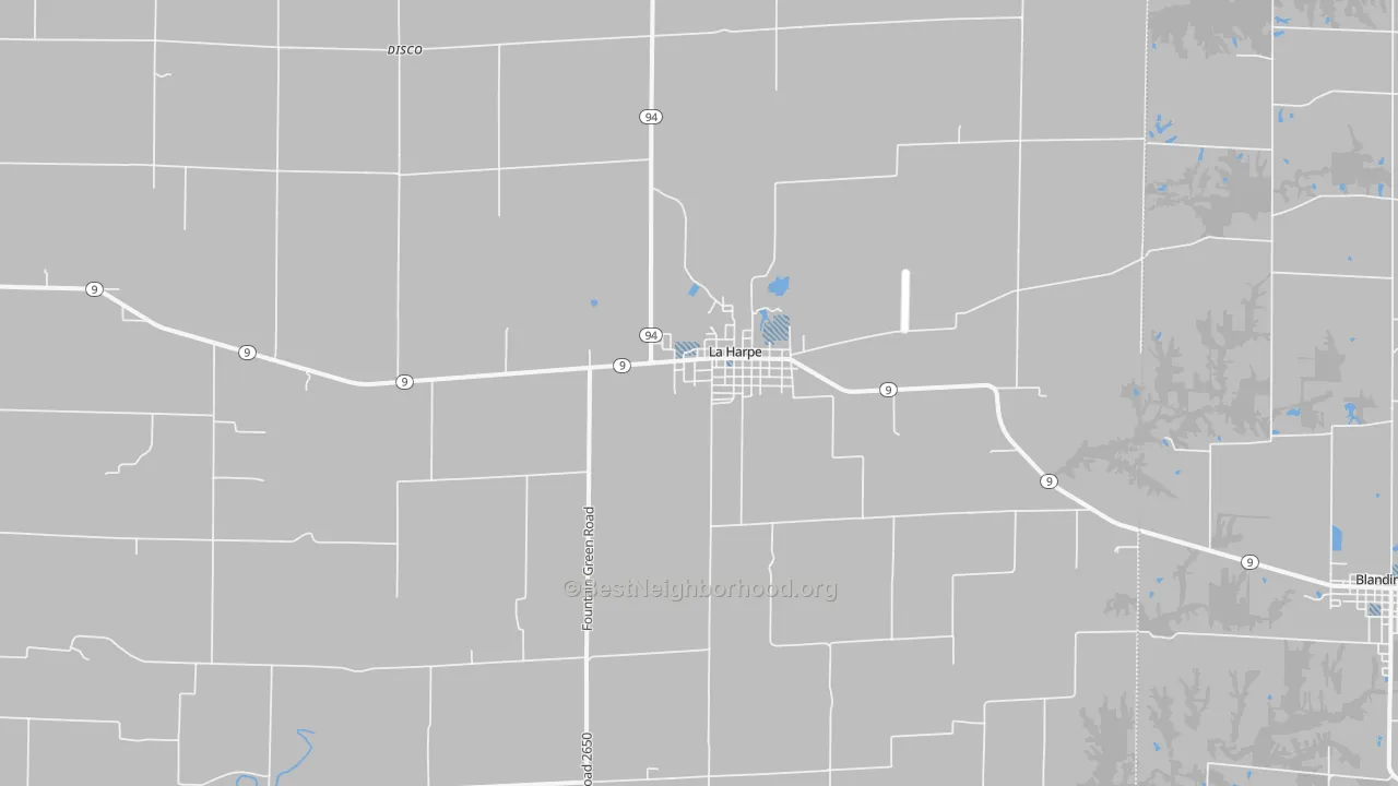 Transit Grade map of La Harpe, IL