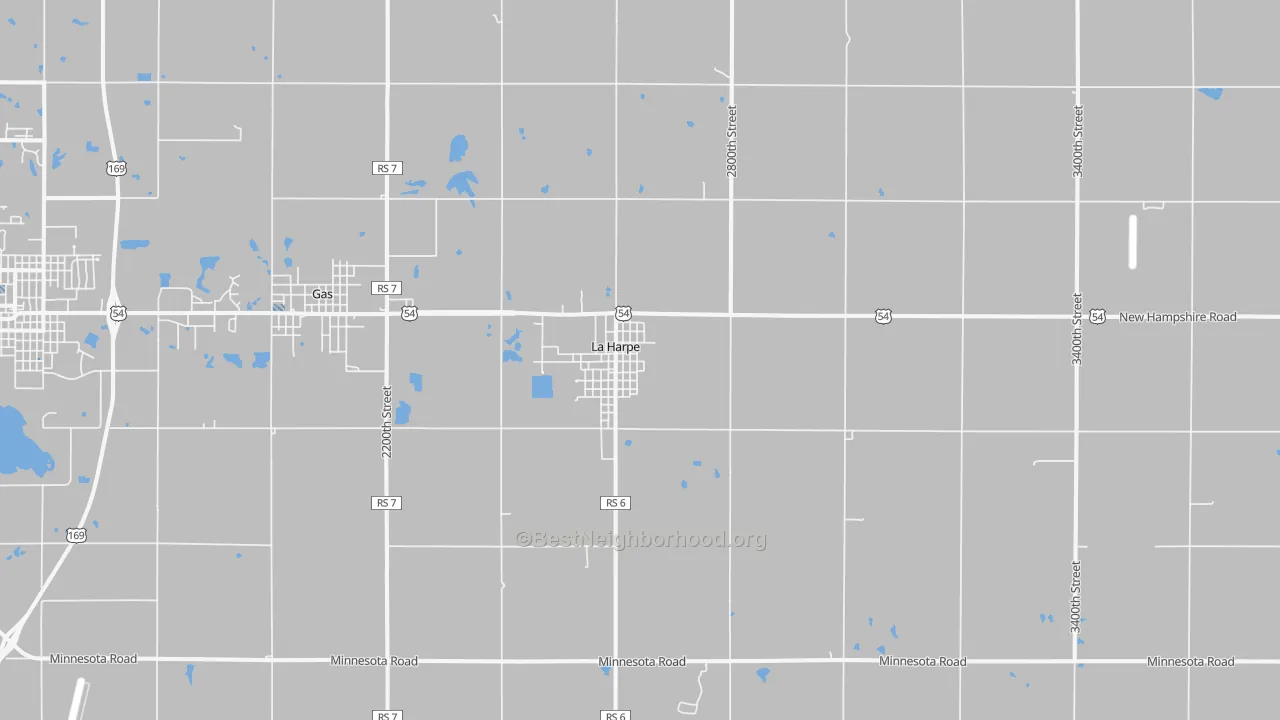 Transit Grade map of La Harpe, KS